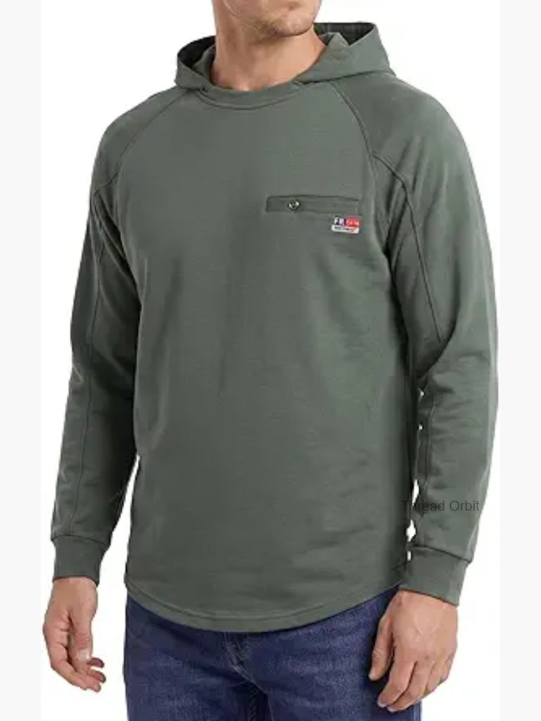Lightweight Fr Hoodie Shirt - Work Safety Top - Nfpa 2112 Cat2